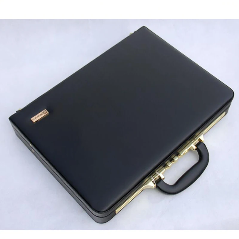 Business Men Black Leather Messenger Bag Box 14