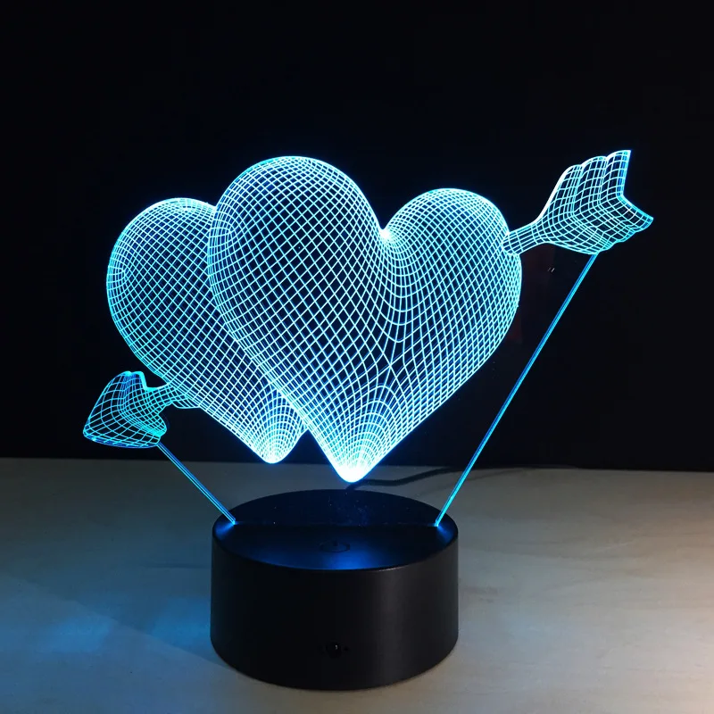 

Led Usb 3d Night Light Earth 3d led colorful night light USB lamp lamp for Valentine's Day Luminaria De Mesa Led Lamp