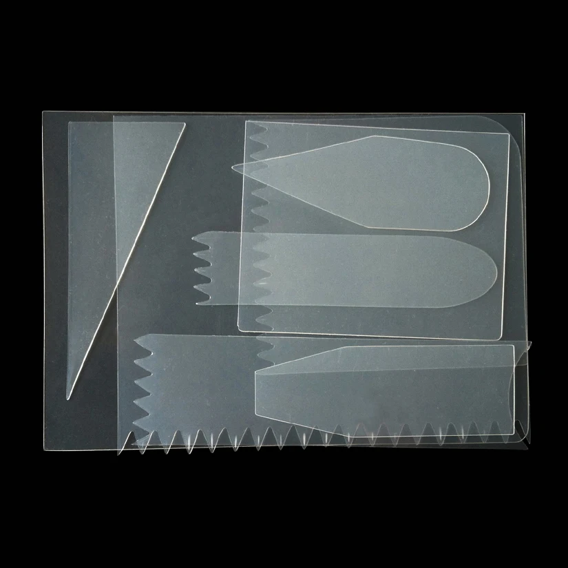 9 Pcs/set Cake Scraper Fondant Mousse Cream Spatula Edge Smoother Cupcake Cake Cutter Pastry Mold Baking Decorating Tools