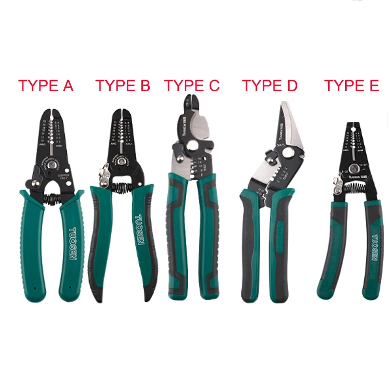 TUOSEN Wire Stripper Pliers Multi tool Repair Tool Pliers Cable Wire Stripping Pliers Crimping Pliers For 10-22AWG wire