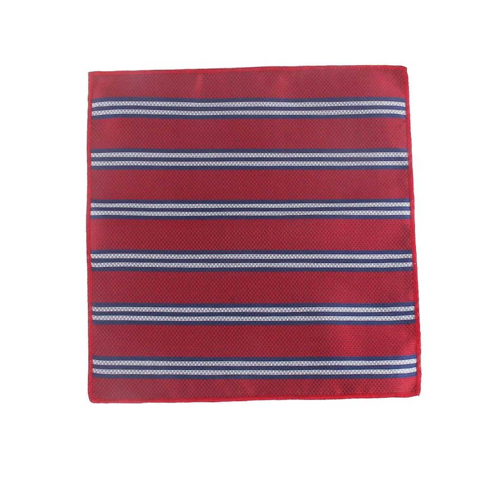 Men Pocket Square Striped Handkerchief For Suits Jacquard Hankies For Men Women Brand Suits Pocket Towel Hanky