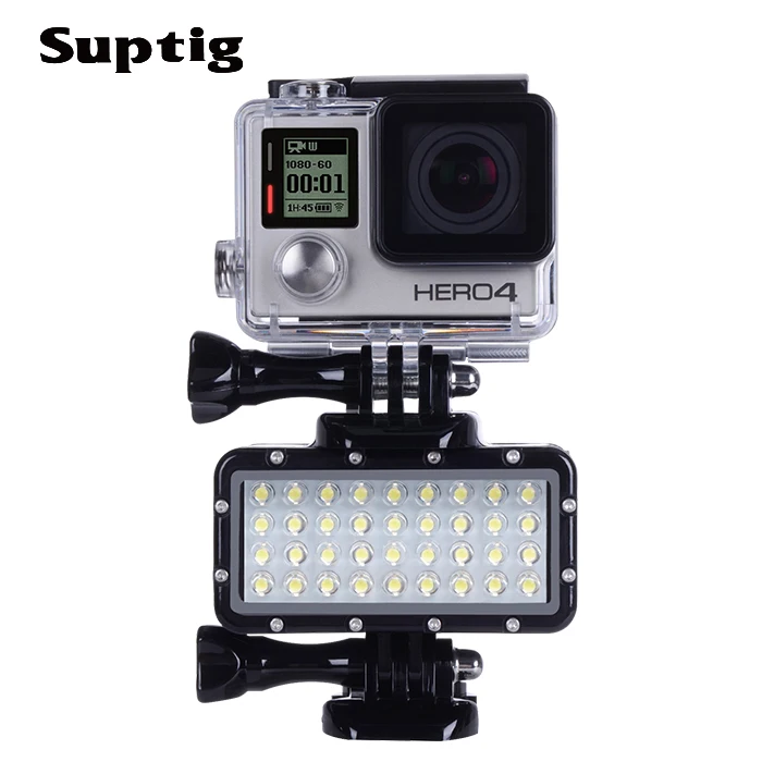 تحت الماء ضوء الغوص مصباح LED مقاوم للماء + بطارية ل GoPro بطل 5 6 7 8 جلسة 5 شاومي يي 4K لايت Mijia Sjcam SJ6/7/8/9 H9