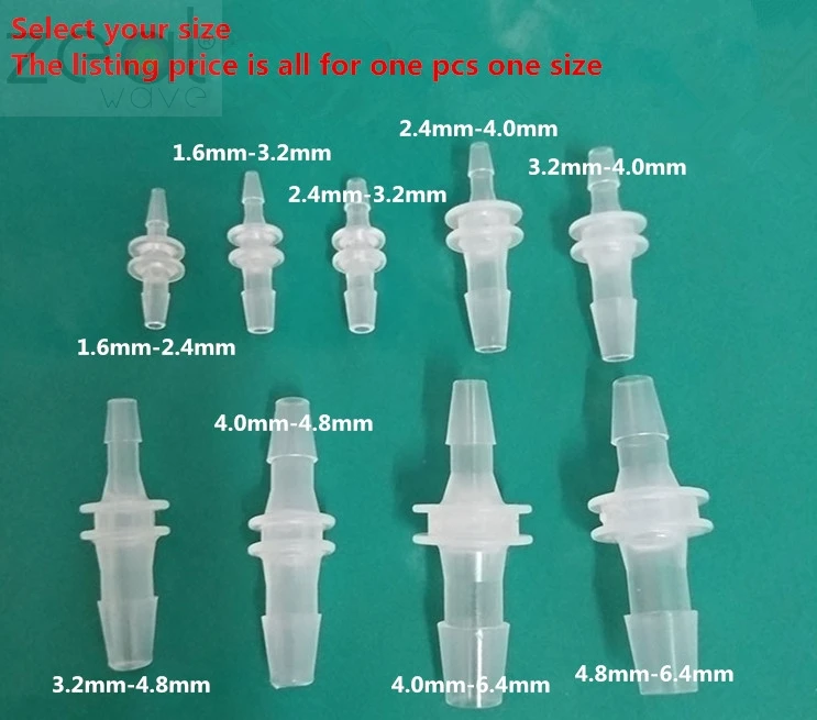 FOR Double Female Luer Connector Plastic PP Polypropylene Syringe Connection Thread Guide Docking Conversion Straight Through