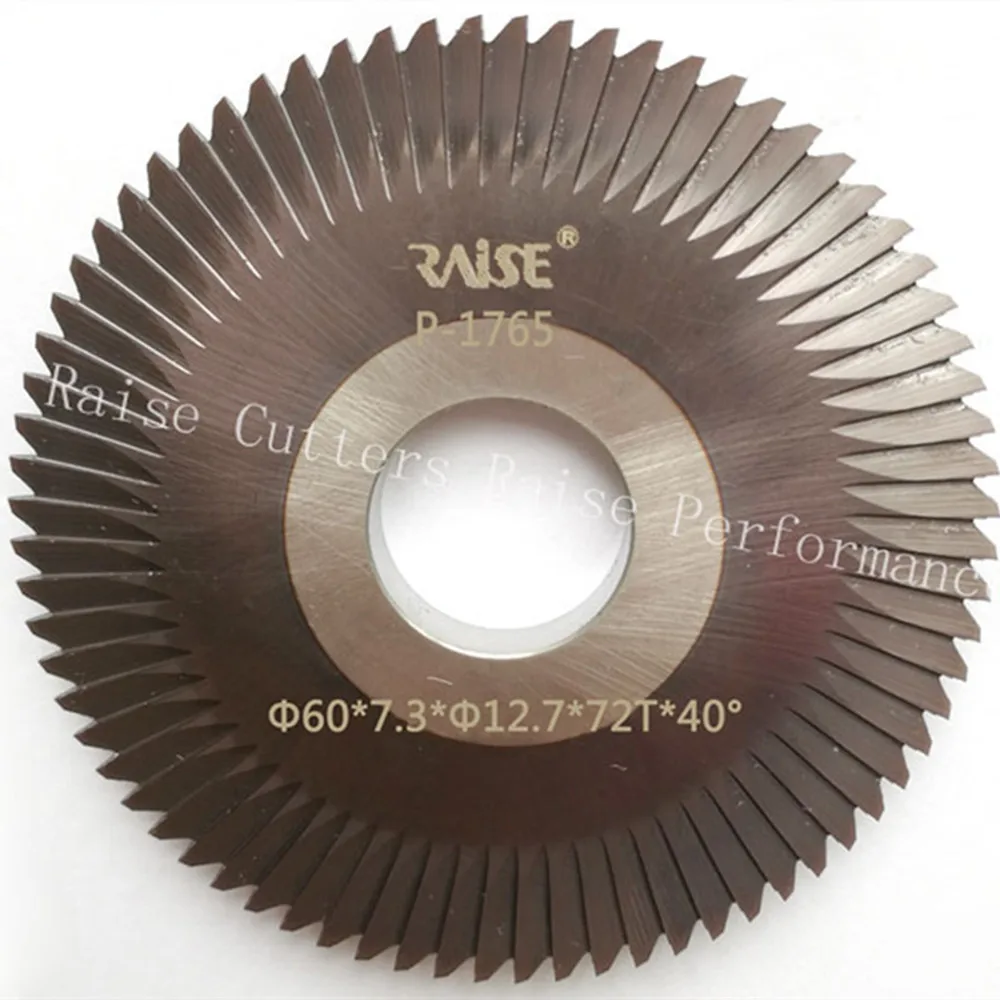 Original Raise HSS double angle cutter (0010#) for horizontal milling cutter With nano-coating For Copper and iron key