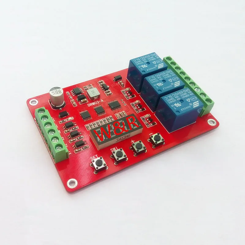 

DRM03/Three-way multi-function relay module / delay / self-locking / cycle / timing / time relay