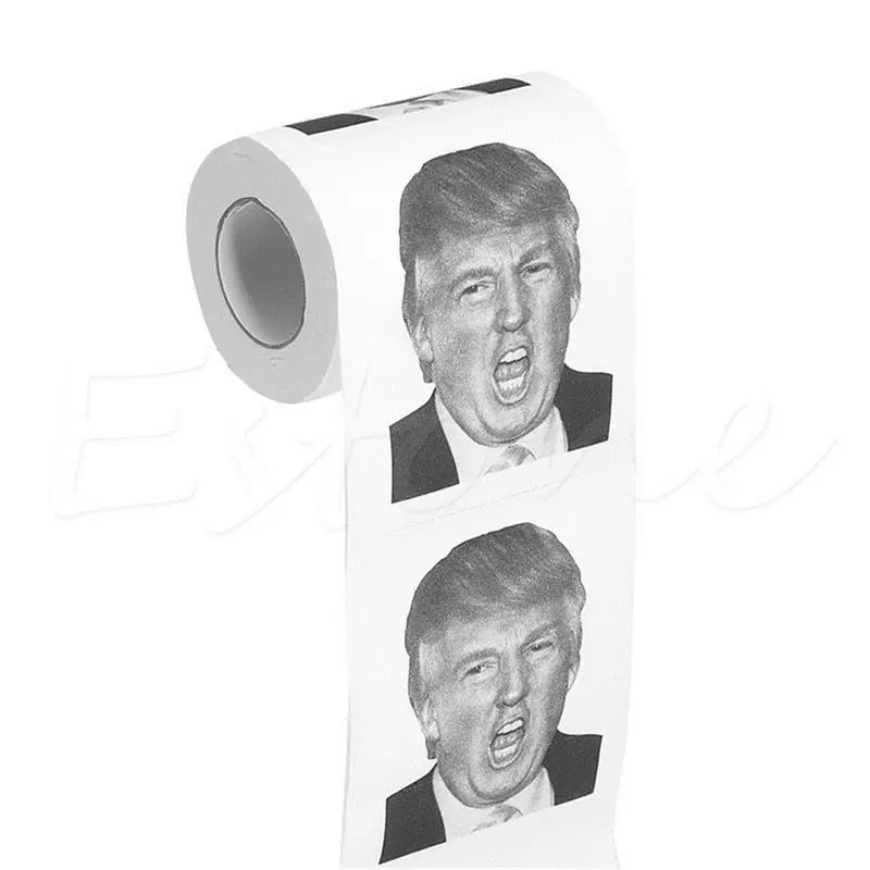 Diversão donald trump humor papel higiênico rolo engraçado novidade gag presente despejo com trump moda brinquedos para crianças