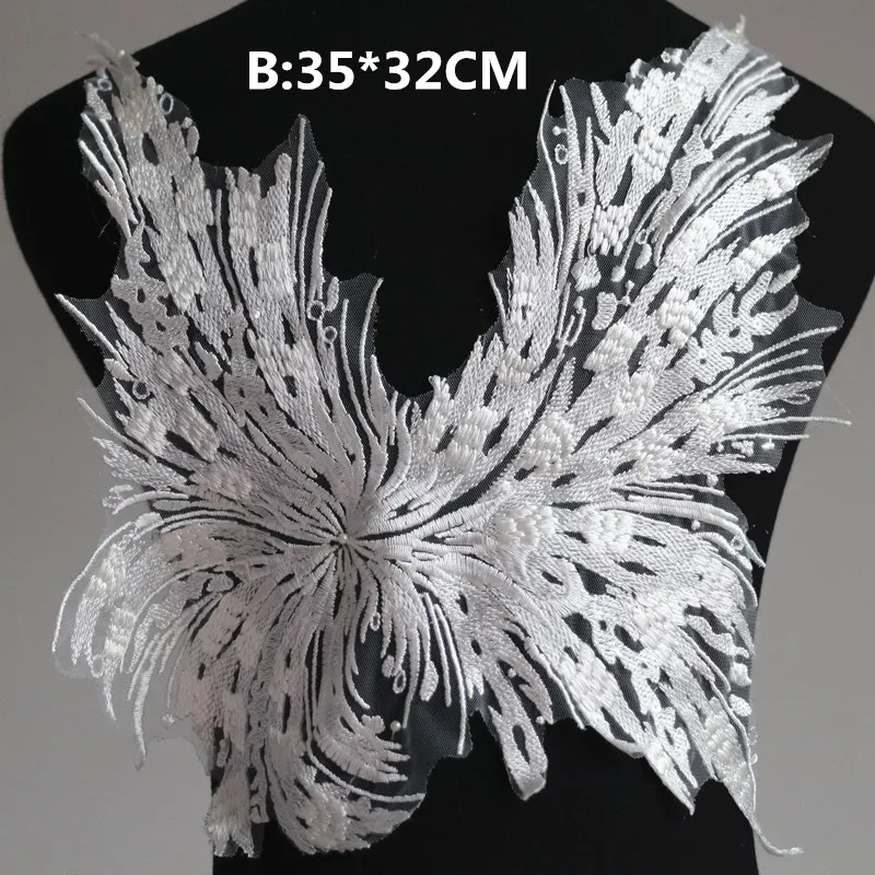 L Wings Stickerei Spitzen tuch, Hochzeits kleid Schmuck, DIY Bekleidungs zubehör, neue Mode, RS1993 – Detail 4