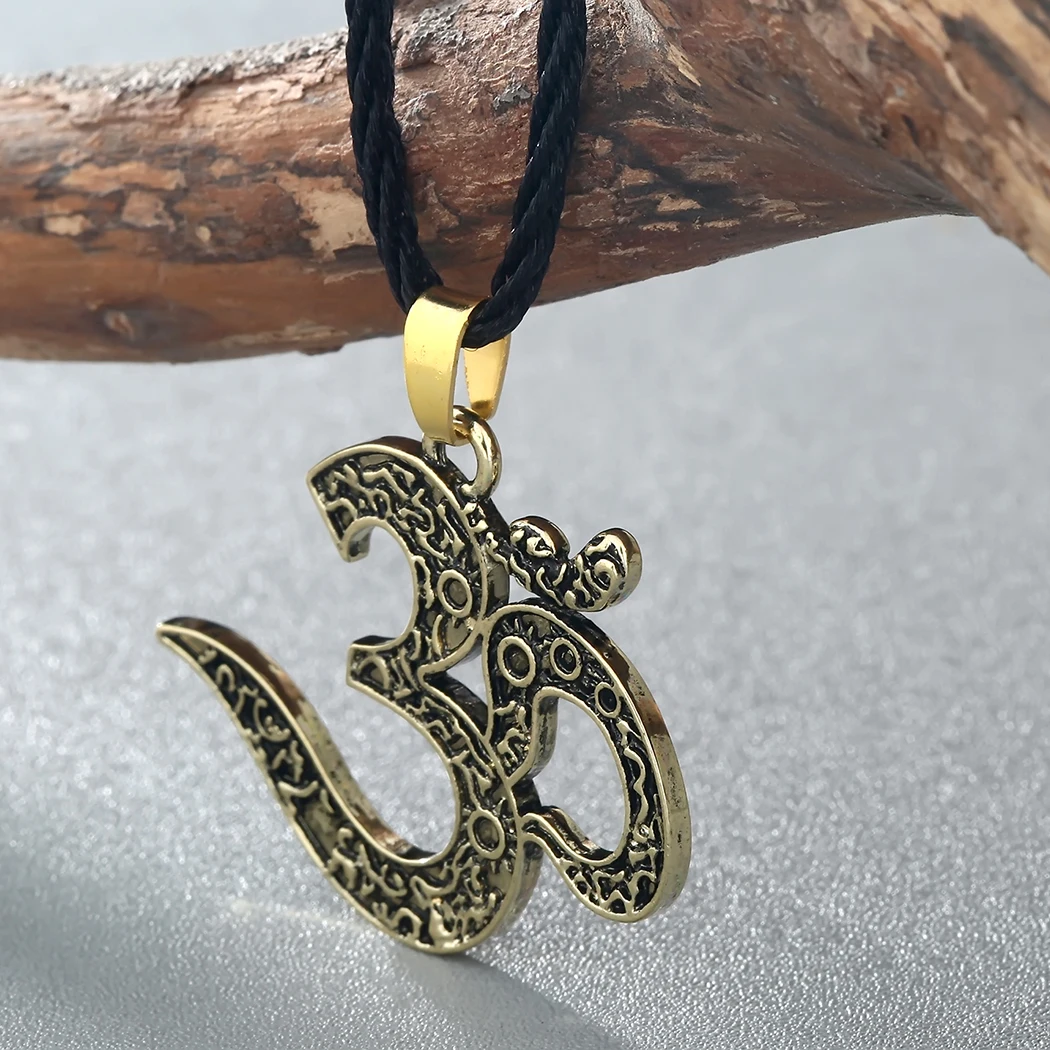 Cxwind Vintage OM Necklace Ohm Pendant Jewelry OM Charm yoga Jewelry Women Ethnic Necklaces Meditation Yoga Jewelry Wholesale