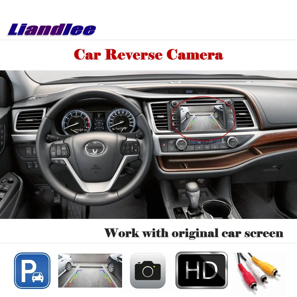 

For Toyota Highlander Kluger 2013-2018 Car Original Display Rear View Image Reverse Camera HD CCD CAM Auto Parking Accessories