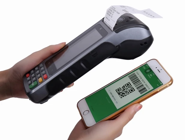 android mobile rugged pda pos terminal NFC/IC card reader barcode scanner with built-in receipt printer RFID Reader