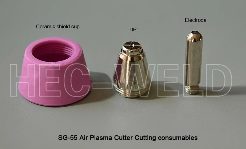SG-55 Ag-60 Air Plasma Cutter Snijbrander Verbruiksartikelen Kit Plasma Nozzles Tips 1.2 Mm 60Amp 25PK