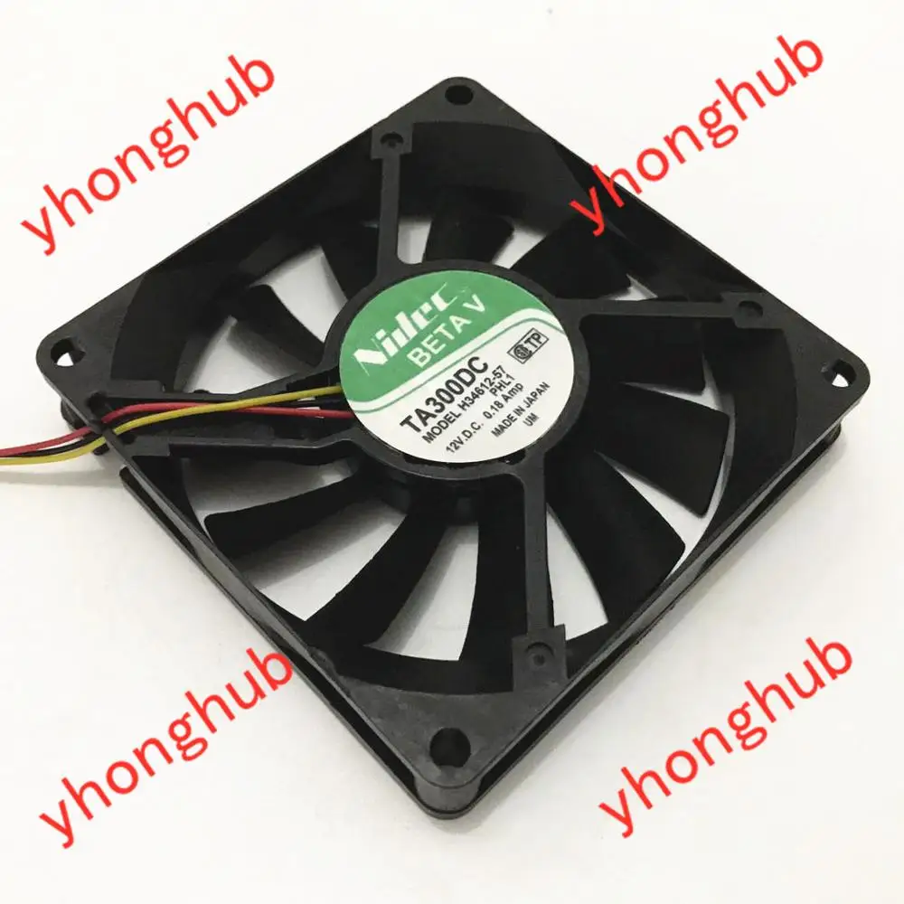 NIDEC TA300DC H34612-57 PHL1 DC 12V 0.18AMP 80x80x15mm Server Cooling Fan