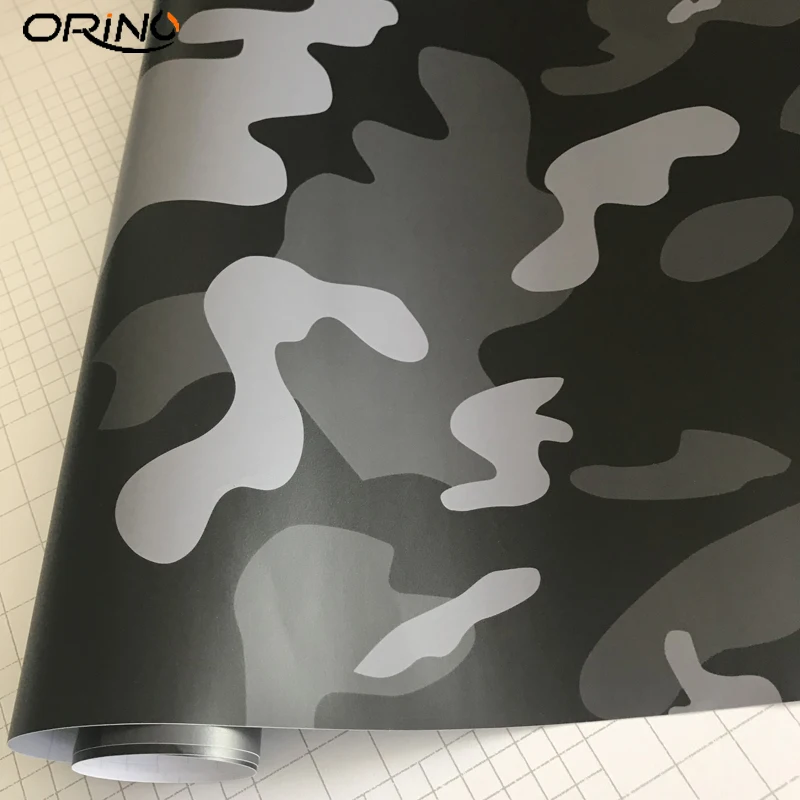 10/20/30/40/50X152CM Black Grey Camo Vinyl Sticker Car Styling Camouflage Vinyl Wrap Car Wrapping Auto Motorbike Decal