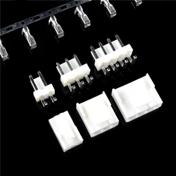 10sets VH 3.96mm 2P 3P 4P 5P 6P 7P 8 Pin 90 Degree Curved Needle Male Plug + Female Housing + Terminals VH3.96 Connector