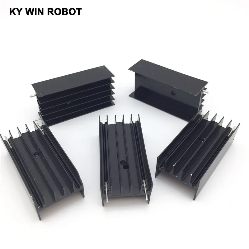 Aluminium TO-220 Kühlkörper TO 220 Kühlkörper Transistor Kühler TO220 Kühler Kühlung 23*16*50MM mit 2 Pins 5 stücke – Detail 3