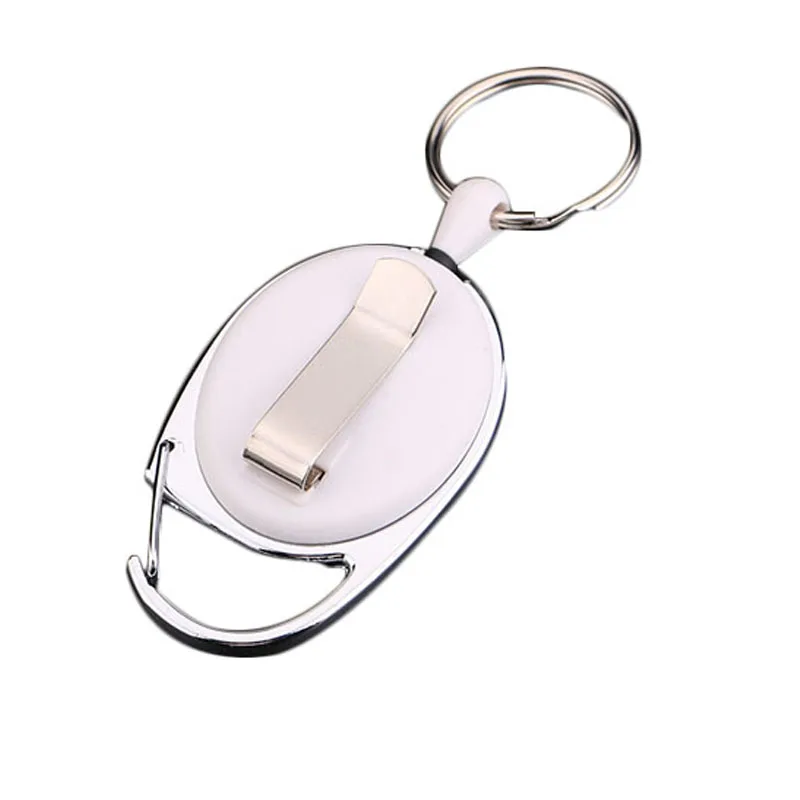 Portable Keychains For Men Retractable Pull Keychain Lanyard ID Badge Car Key Holder Name Tag Card Clip Key Ring Chain Buckle