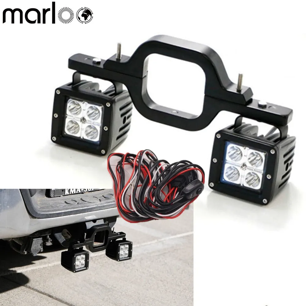 

Universal Car Tow Hitch Mounting Bracket With 16W LED Backup Reverse Light For Toyota FJ Cruiser Offroad SUV Truck Trailer