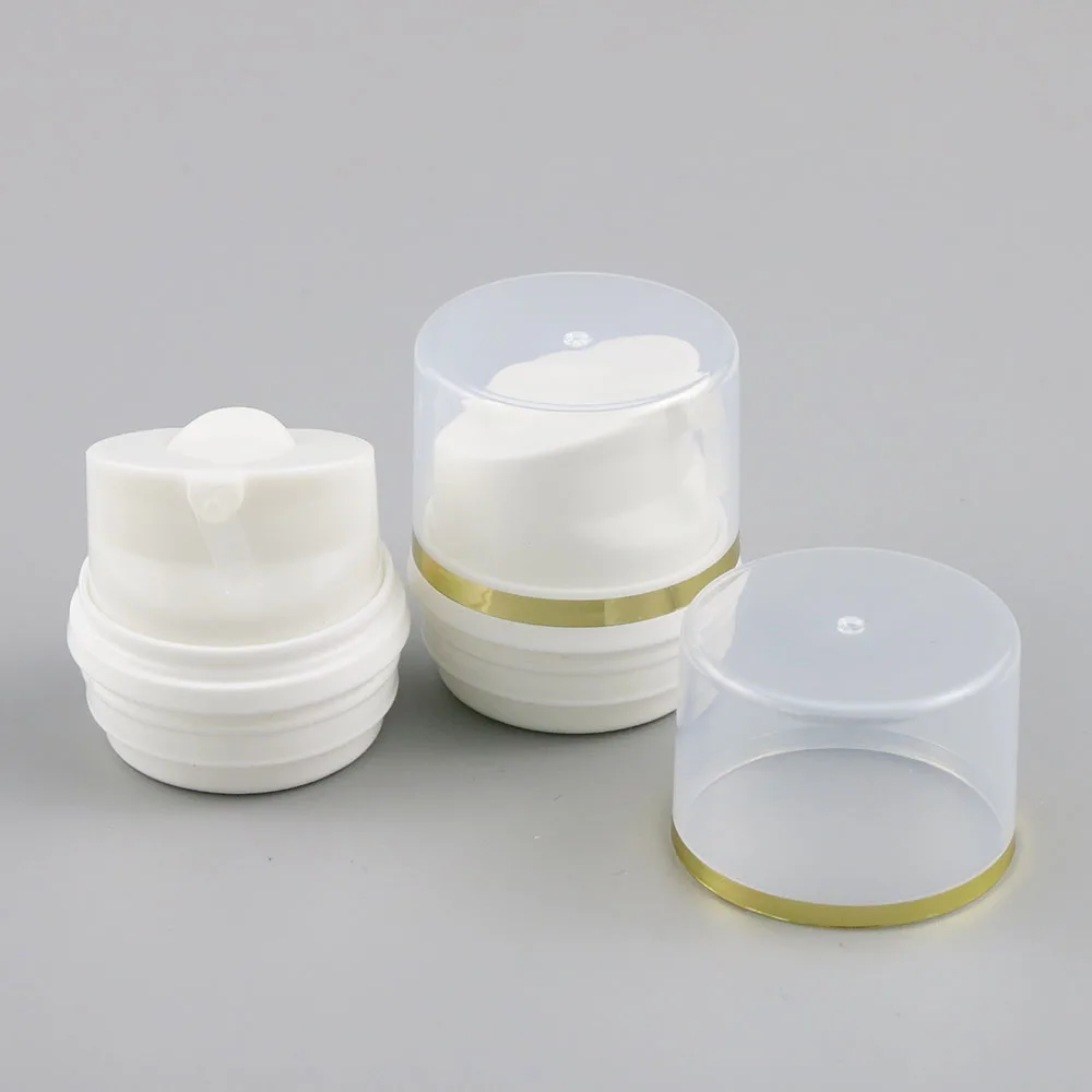 10 x 50ml White Plastic Airless Bottles 50cc Cosmetic Package Cosmetic Container Skin Care Water Bottles Lotion Cream