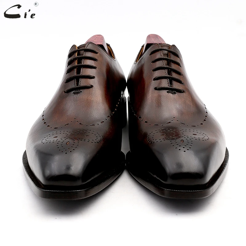 cie men dress shoes leather mens wedding men office shoes man brogue genuine calf leather formal office leather handmade No.11