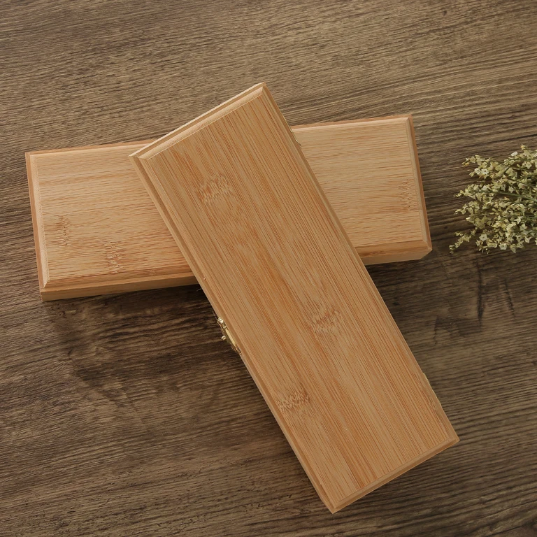 Wholesale Rectangle Wood Storage Box With Lock Family Wooden Display Package Case Jewelry Gift Box