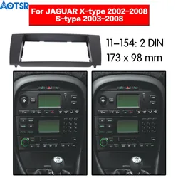 2 din Car Radio Fascia frame Kit For JAGUAR X-type 2002-2008 S-type 2003-2008 Dash Facia Panel Stereo Audio Bezel dash Mount