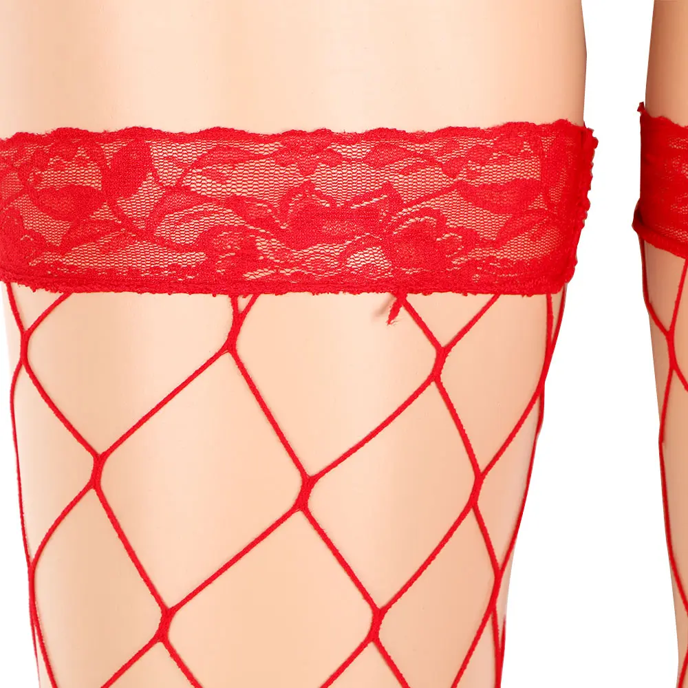 Quyến rũ Phụ Nữ Vớ Thời Trang Sexy Phụ Nữ Lớn Lưới Fishnet Pantyhose Top Stay Up Đùi Cao Stockings Vớ