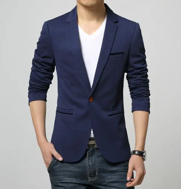2021 Fashion Party Mens slim fit baumwolle blazer Anzug Jacke schwarz blau beige plus größe L-6XL Männlichen blazer Herren mantel hochzeit kleid