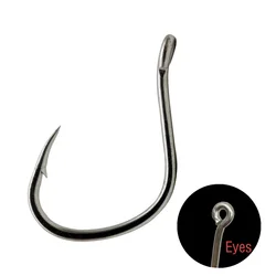 30pcs Pike Sea Eye Hook 1/0~4/0 Light Casting DIY Assist Hook Slow Pitch Jigging Offshore Fishingk Saltwater Game Jig Fishing uk