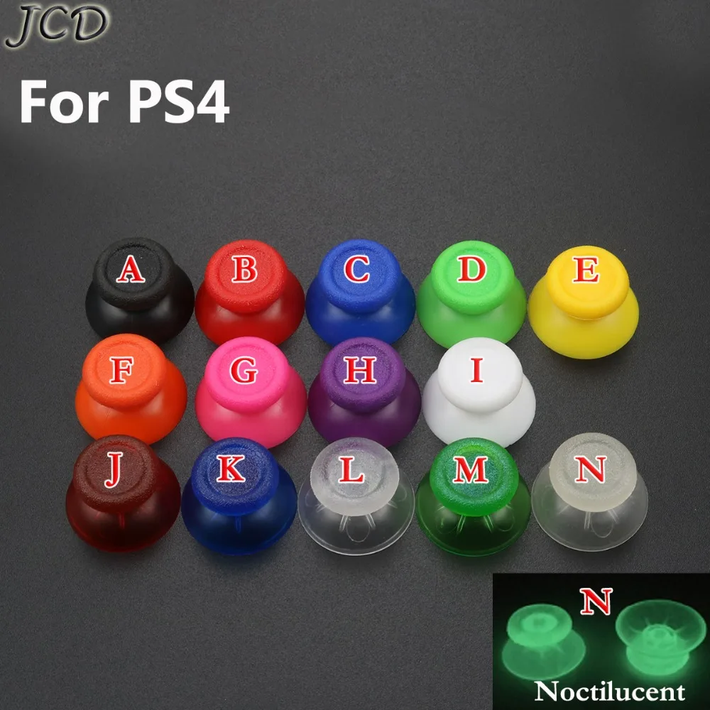 JCD 2pcs Multicolor  Analog  Thumb Joystick Caps for Sony PS4 Controller Replacement Stick Cap