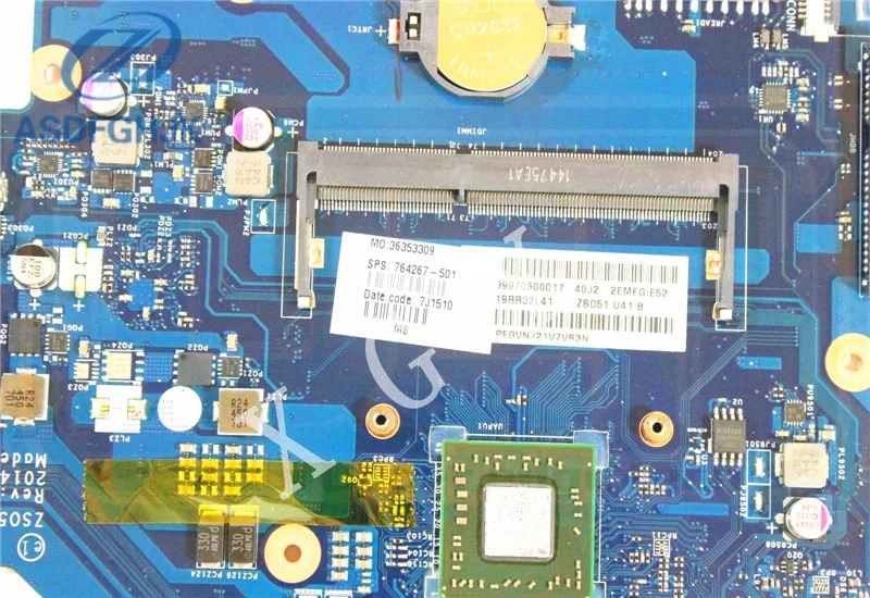 764267-501 Laptop Moederbord Voor HP 15-G Moederbord PN ZS051 LA-A996P REV: 4.0 AMD CPU Geïntegreerde Grafische DDR3 100% Testen ok