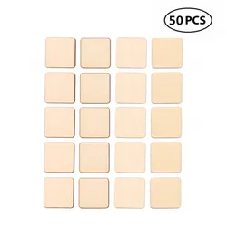 50pcs 30mm 1.18inch Square plywood Wooden Blank Wood Slices DIY Crafts Common wood for Creating Jewelry DIY