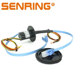 RJ45 Ethernet slip ring Connector 1 Channel 1000BaseT 6 Circuits 2A+2 Circuits 5A Capsule Ethernet Slip Ring with flange
