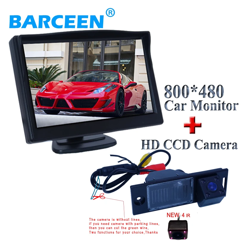 

Parking use 4 ir car parking camera with car display monitor bring 5" screen fit for Hyundai IX35 2014