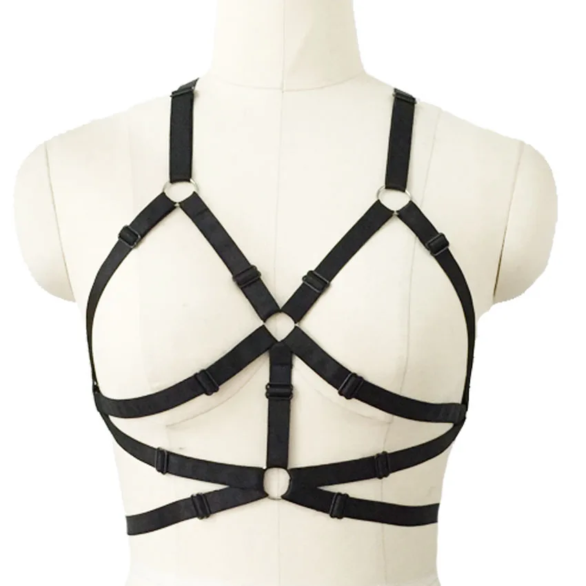 

Harajuku Gothic cage Bra Harness Cage Bra Corset Bondage Bralette girl sexy fashion body cage harness bondage gothic bra belt