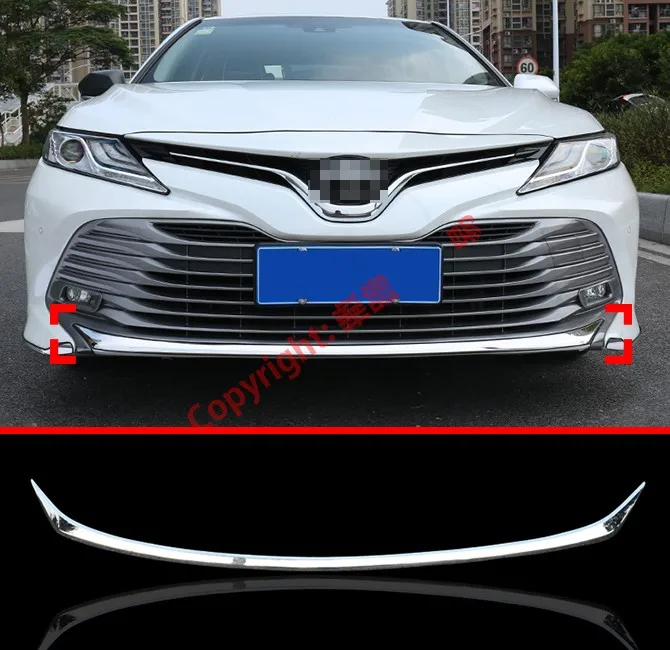 

ABS хромированный передний бампер для Toyota Camry MK8 2018 2019