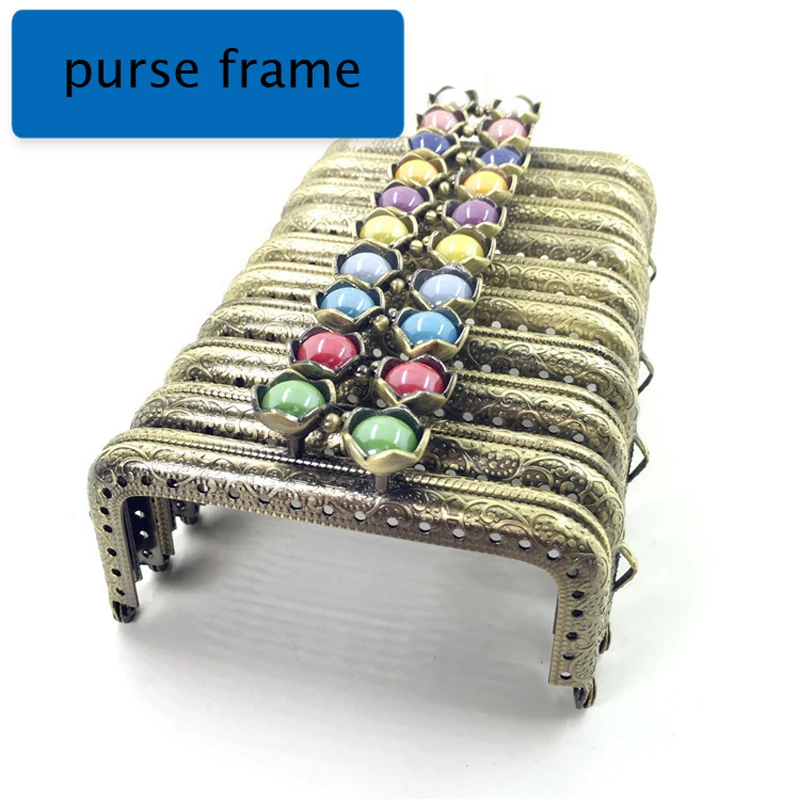 8.5cm women DIY coin bag making straight knurling purse frame metal clasp vintage kiss buckle 10pcs/lot sewing hardware