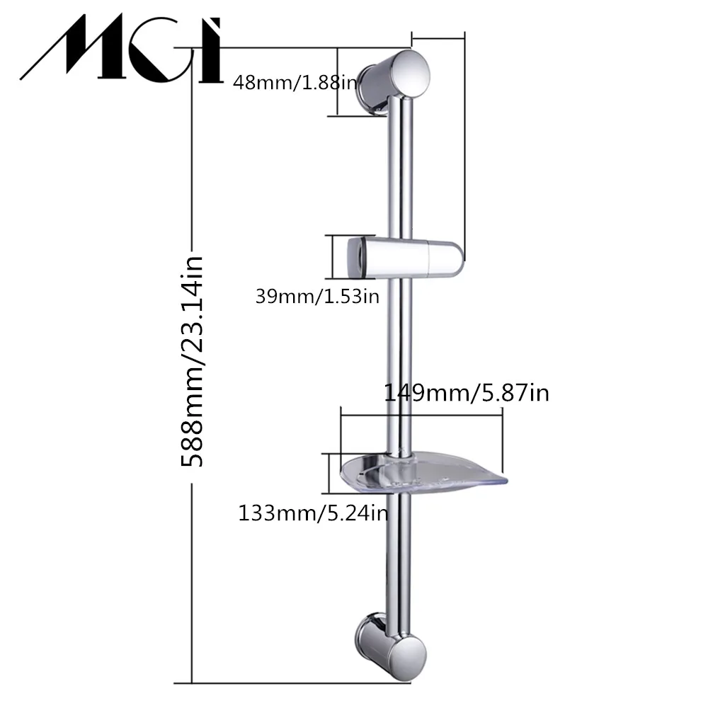 Chrome Finish Wall Mounted Stand Hotel Kamar Mandi Shower Rod Rak Rak Penyimpanan Pengering Rambut Rak Pemegang Hanger Rak Penyimpanan MCI