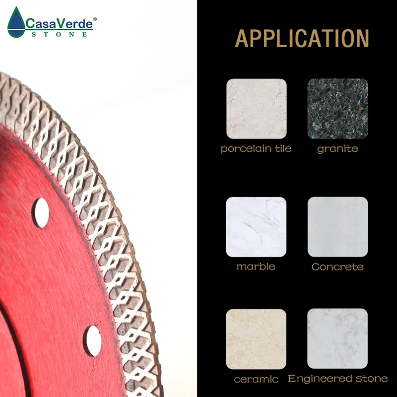 Casaverde DC-SXSB02 4.5 inch super thin diamond ceramic saw blade 115mm for cutting porcelain tile