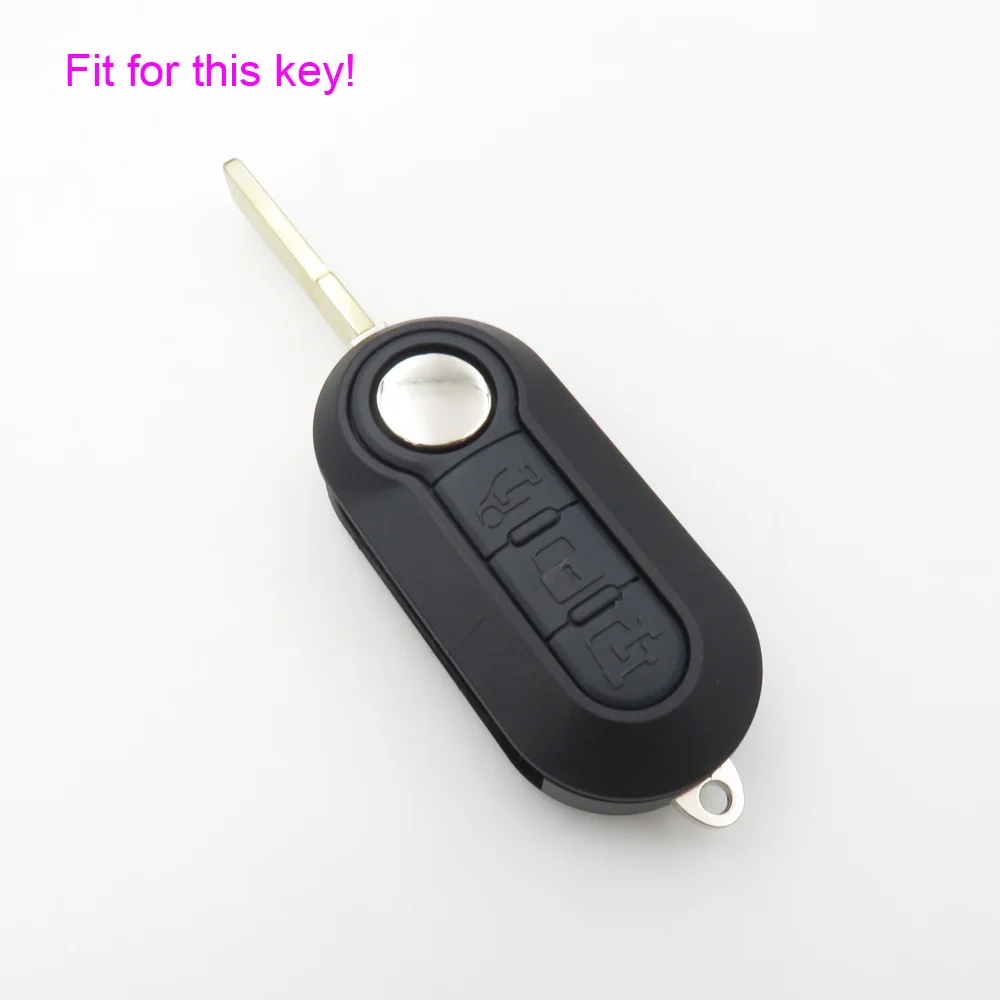 Xinyuexin Silicone Car Key Cover Case For Fiat Ducato Citroen Relay Peugeot Boxer PEU25 Flip Remote Key 3 Buttons Car-styLing