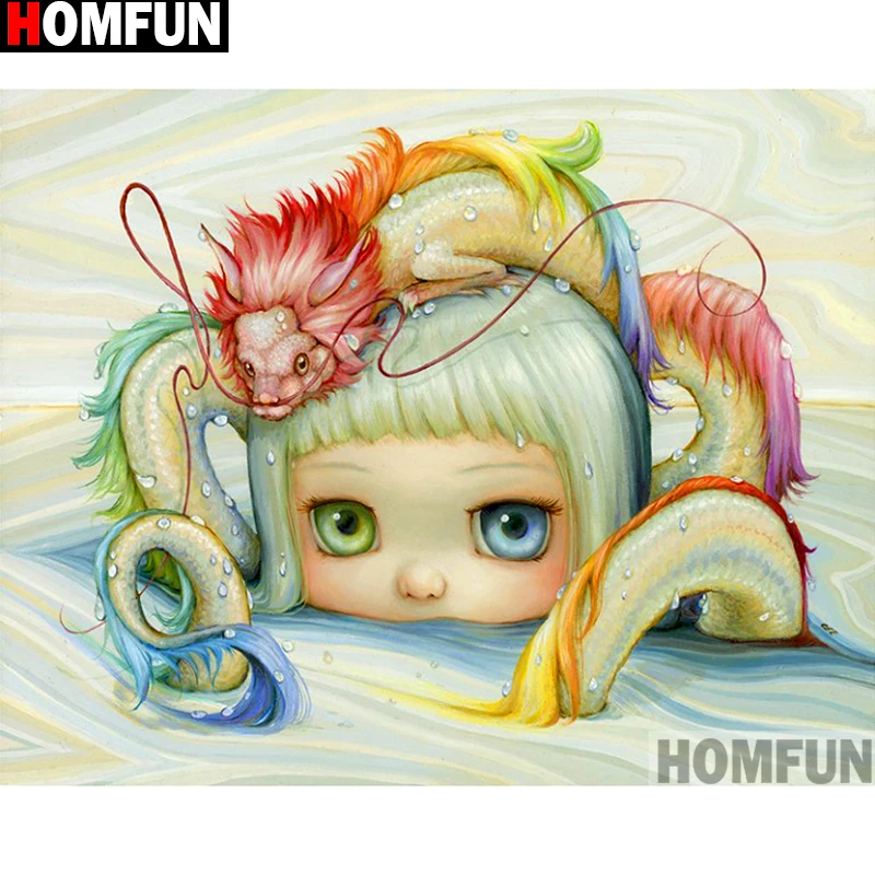 HOMFUN Full Square/Round Drill 5D DIY Diamond Painting \