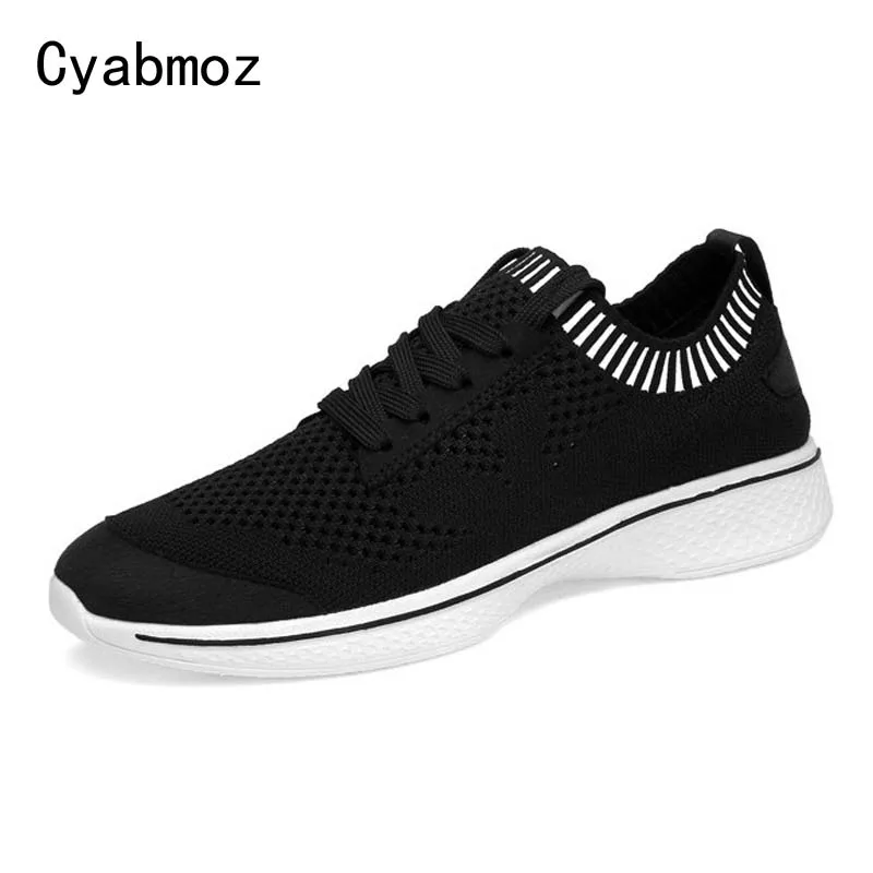 

Cyabmoz Brand Fashion Fly Weave Men's Casual Shoes Male Super Breathable Lightweight Comfortable Lace Up Leisure Chaussure Shoes