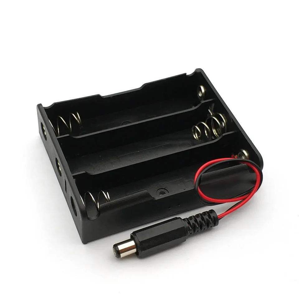 18650 Battery Holder Plastic 18650 Battery Storage Box Case For 3 X 18650 With Power Plug Series Connection