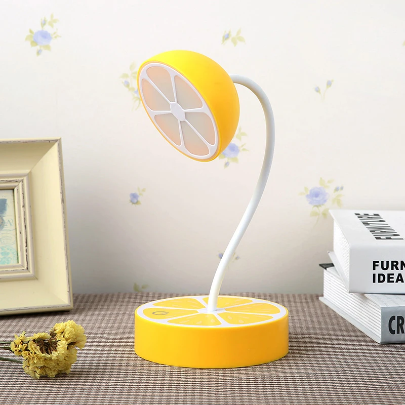 [fruit table lamp] creative cartoon fruit children bedroom charge LED lamp feeding milk lamp