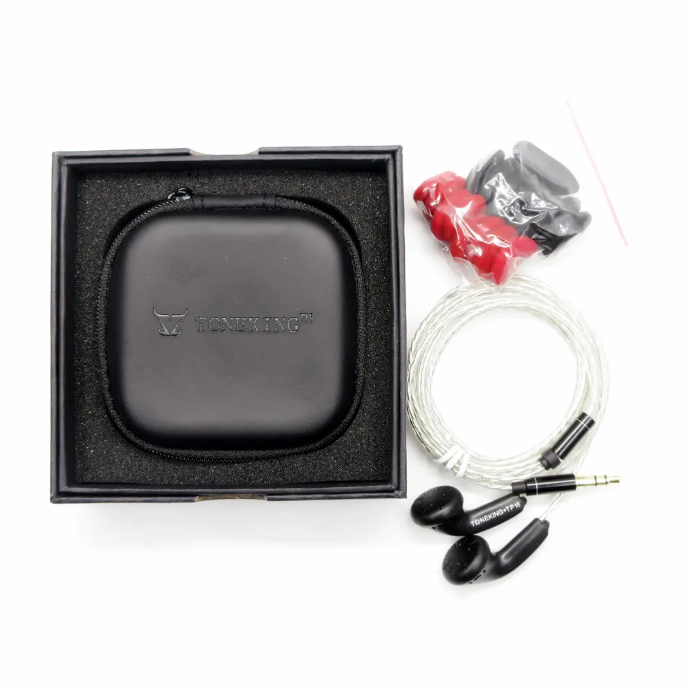 TONEKING TP16 32ohms 3.5mm In Ear Earphong Flat Head Plug Earbud Earphone DYI HIFI Bass earphone