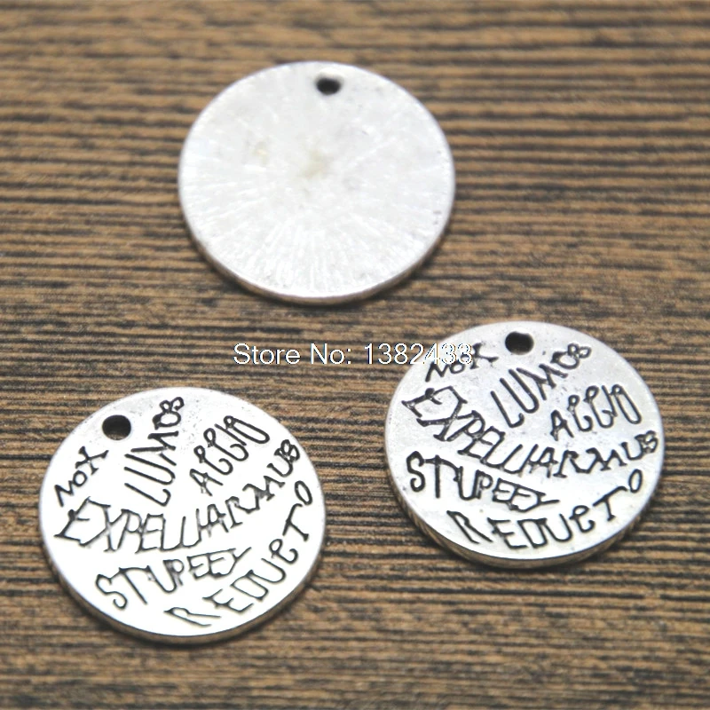 15pcs HP Spells  Charms silver tone Custom Designed charm pendant 20mm