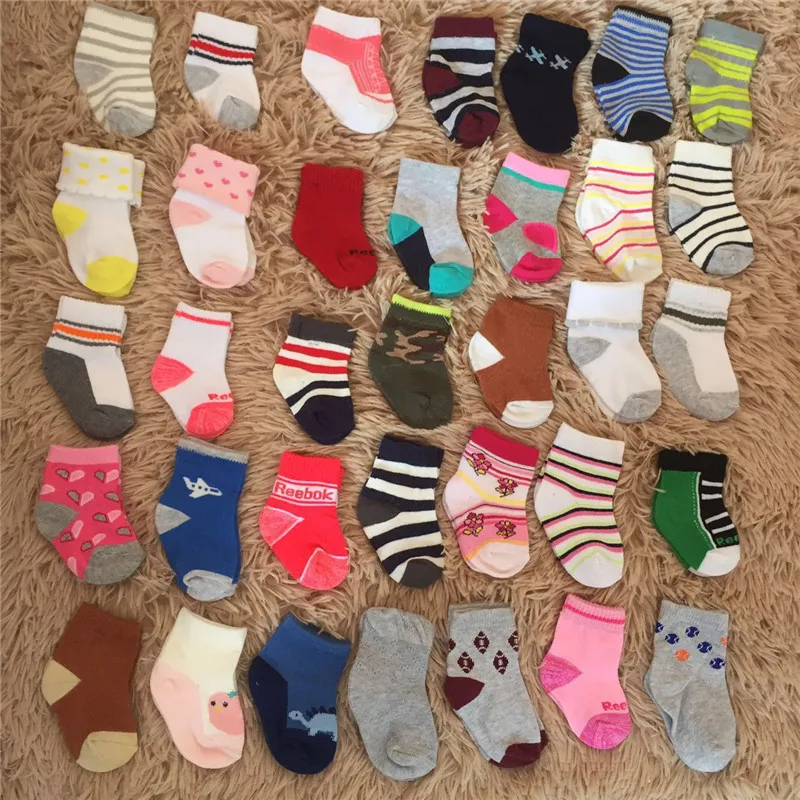 Hot!!! 2019 10 Pairs Cute Baby Socks Summer Autumn Cotton Cute Non-slip Boys Girls Newborn Infant Bebe Cartoon Soft Floor Wear