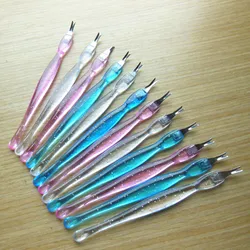 12 pcs/lot cuticle pusher Dead Skin Fork Trimmer Peeling Knife Cuticle Remover Nail Art Tool Manicure Nail Tool