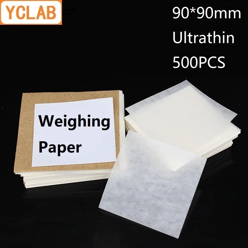 YCLAB 90*90mm Weighing Paper Square Ultrathin 500PCS / Pack Laboratory Chemistry Equipment