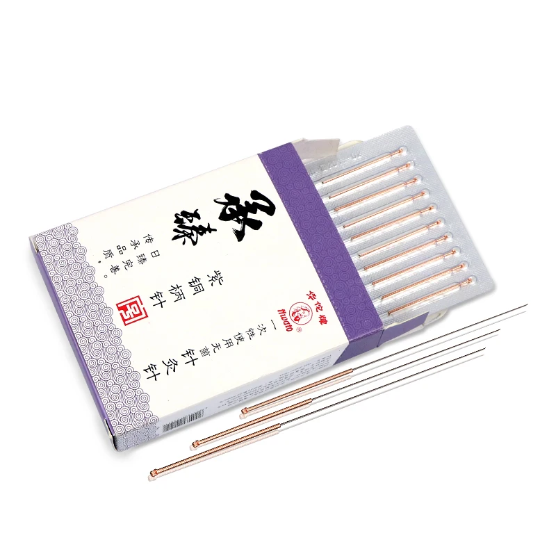 Acupuncture Needle 100 Brass Copper Handle disposable Chinese Sterilze Acupuncture needles massage needle