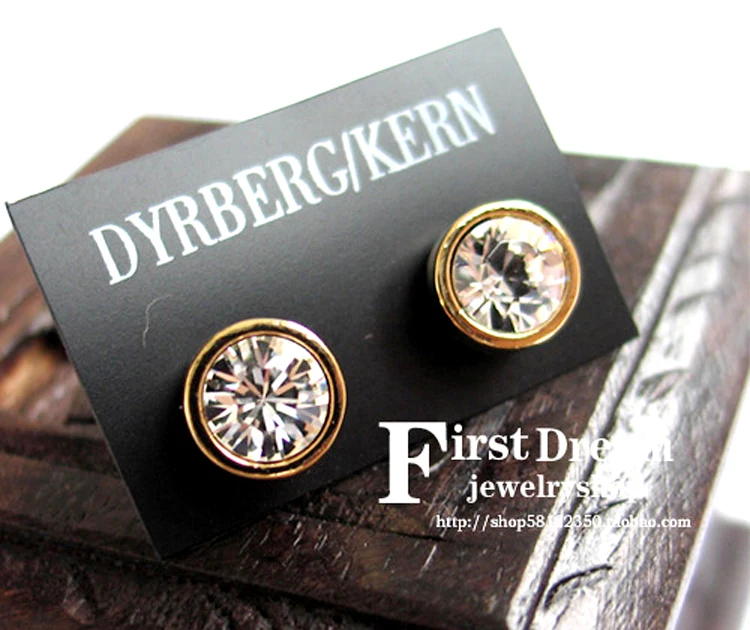 HOT SEELING fashion DYRBERG/KERN Exquisite Flash drill small earrings IN STOCK